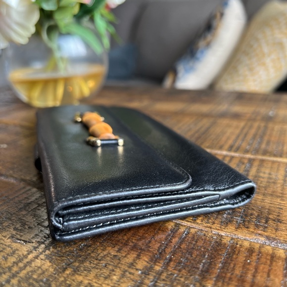 SOLD ❌ Gucci Vintage Bamboo Long Wallet - Picture 3 of 9